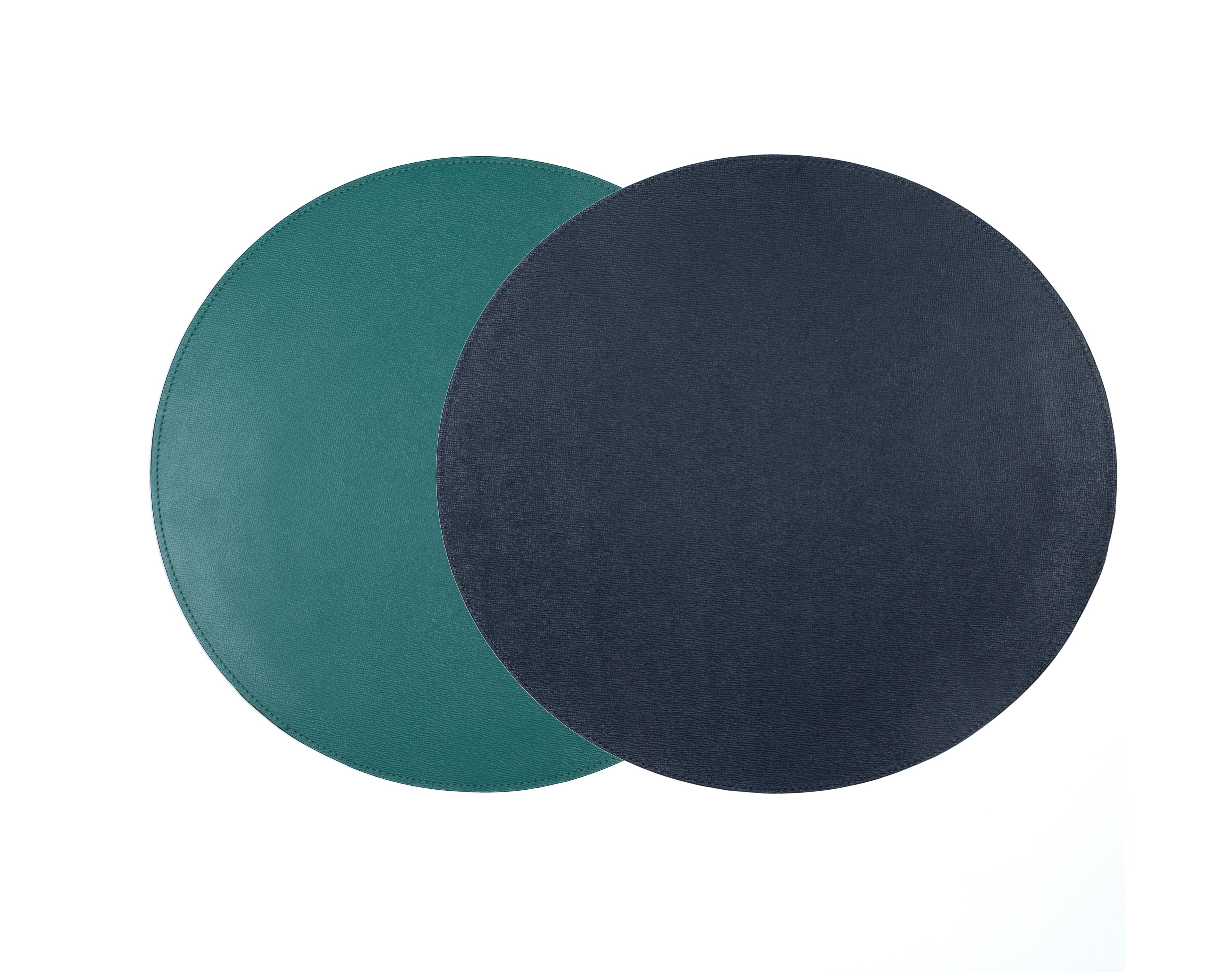 Jogo Americano Redondo ALUREA  Saffiano Mel/OffWhite